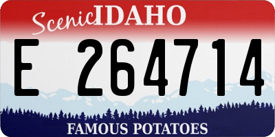 ID license plate E264714