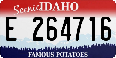 ID license plate E264716