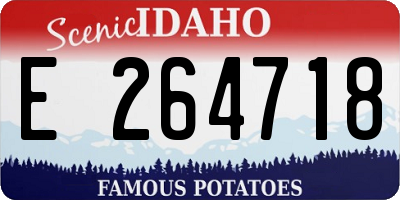ID license plate E264718