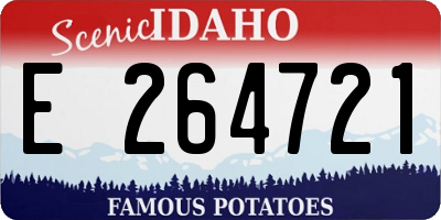ID license plate E264721