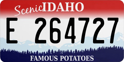 ID license plate E264727