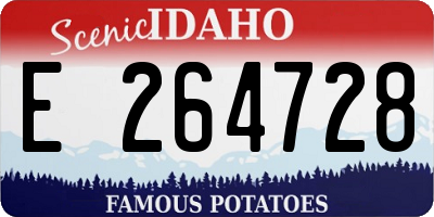 ID license plate E264728