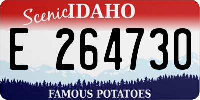 ID license plate E264730