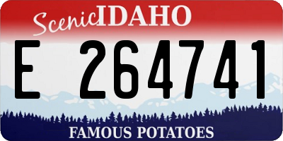 ID license plate E264741