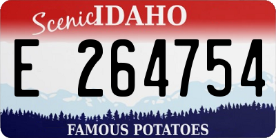 ID license plate E264754