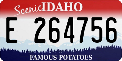 ID license plate E264756