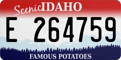 ID license plate E264759