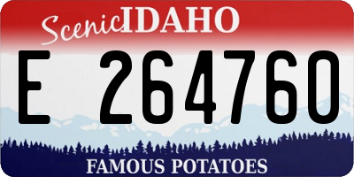 ID license plate E264760