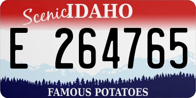 ID license plate E264765