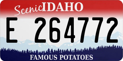 ID license plate E264772