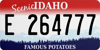 ID license plate E264777