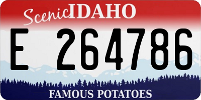 ID license plate E264786