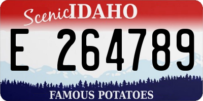 ID license plate E264789