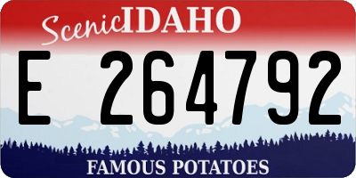 ID license plate E264792