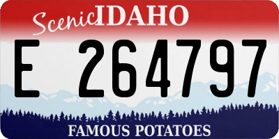 ID license plate E264797