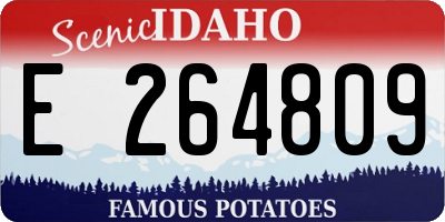 ID license plate E264809
