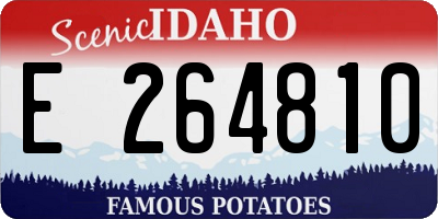 ID license plate E264810