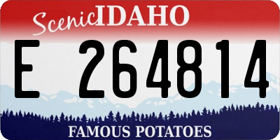 ID license plate E264814