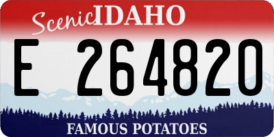ID license plate E264820