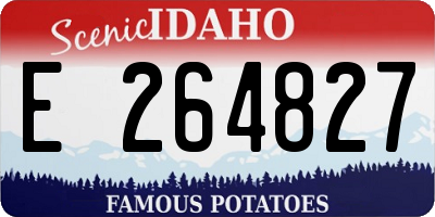 ID license plate E264827