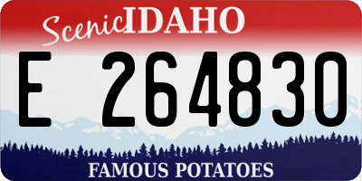 ID license plate E264830