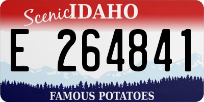 ID license plate E264841