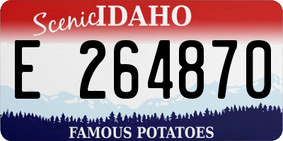 ID license plate E264870