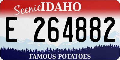ID license plate E264882