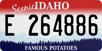ID license plate E264886