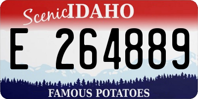 ID license plate E264889