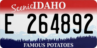 ID license plate E264892