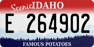 ID license plate E264902