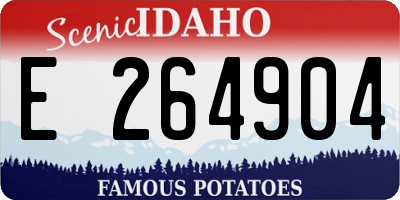 ID license plate E264904