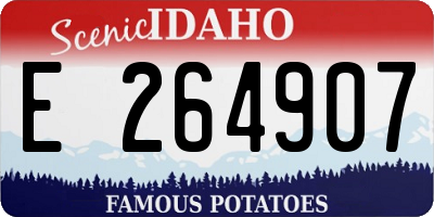 ID license plate E264907