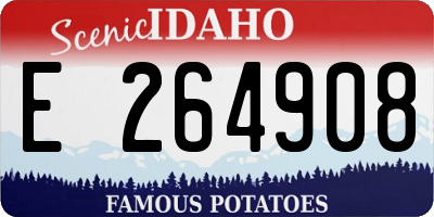 ID license plate E264908