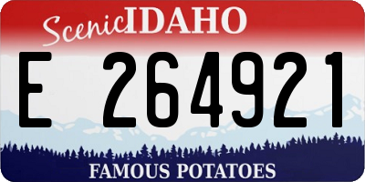 ID license plate E264921
