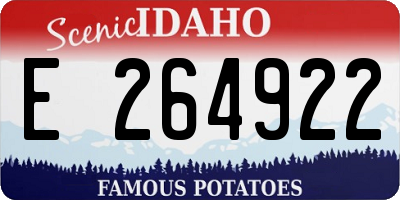ID license plate E264922