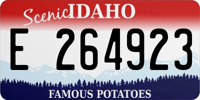 ID license plate E264923