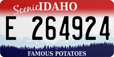 ID license plate E264924