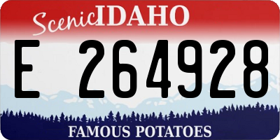 ID license plate E264928