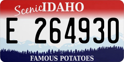 ID license plate E264930