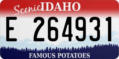 ID license plate E264931