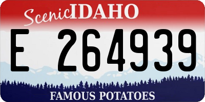 ID license plate E264939
