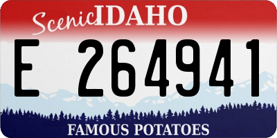 ID license plate E264941