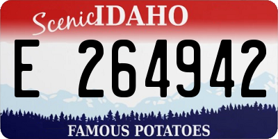 ID license plate E264942