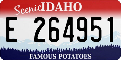 ID license plate E264951