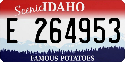 ID license plate E264953