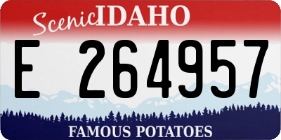 ID license plate E264957