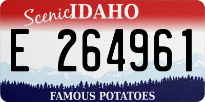 ID license plate E264961