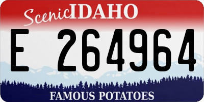 ID license plate E264964